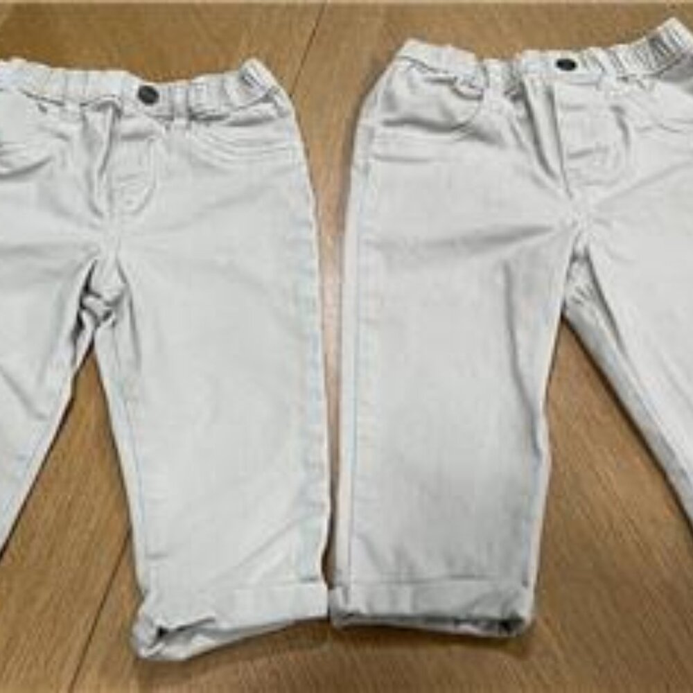 2 PIECE GARANIMALS KHAKI SCHOOL UNIFORM LONG PANTS BOYS GIRLS SIZE 18 MONTHS